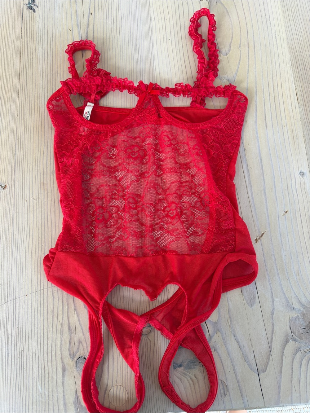 Roma Red Lace Teddy (S/M)